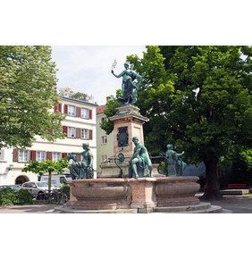 21 Lindavia Brunnen 1884 zum 20. Krönungst. Ludwig II